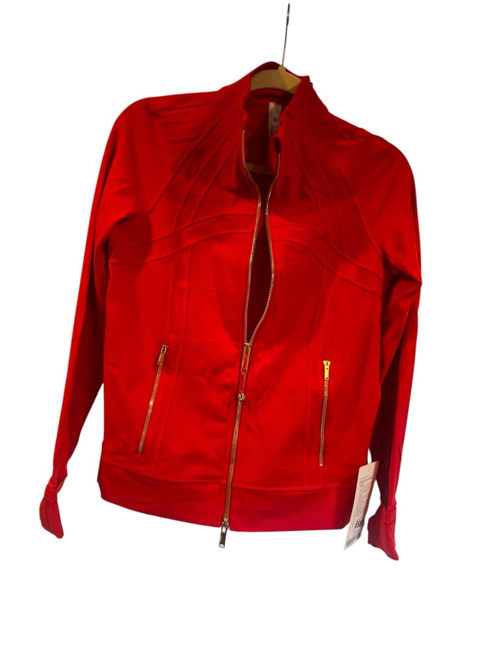 NWT Define Track Jacket Luon OXFORD RED/GOLD Size: 6